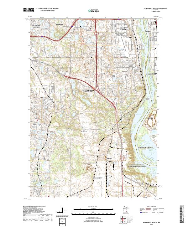 Inver Grove Heights topographic map thumbnail