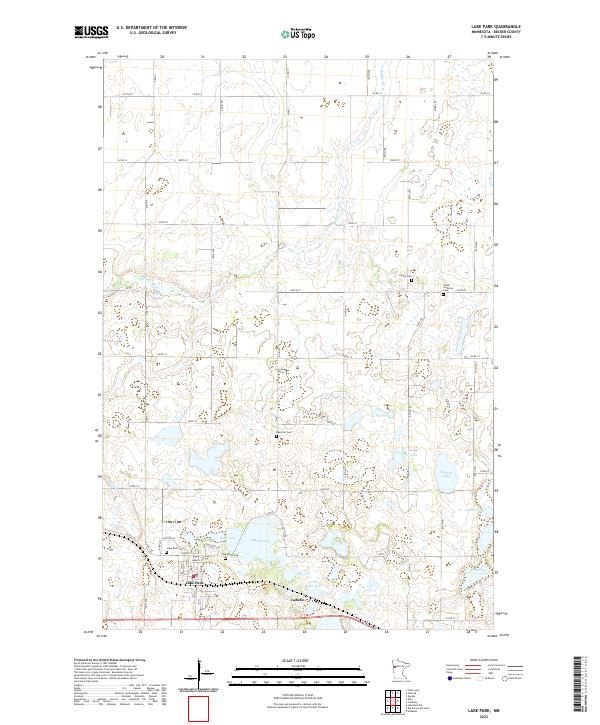 Lake Park topographic map thumbnail