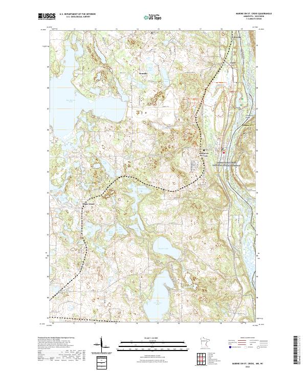 Marine on St. Croix topographic map thumbnail