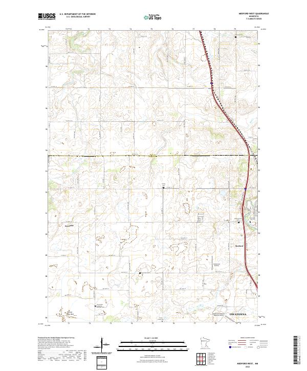 Medford West topographic map thumbnail