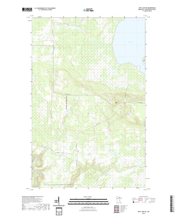 Nett Lake SW topographic map thumbnail