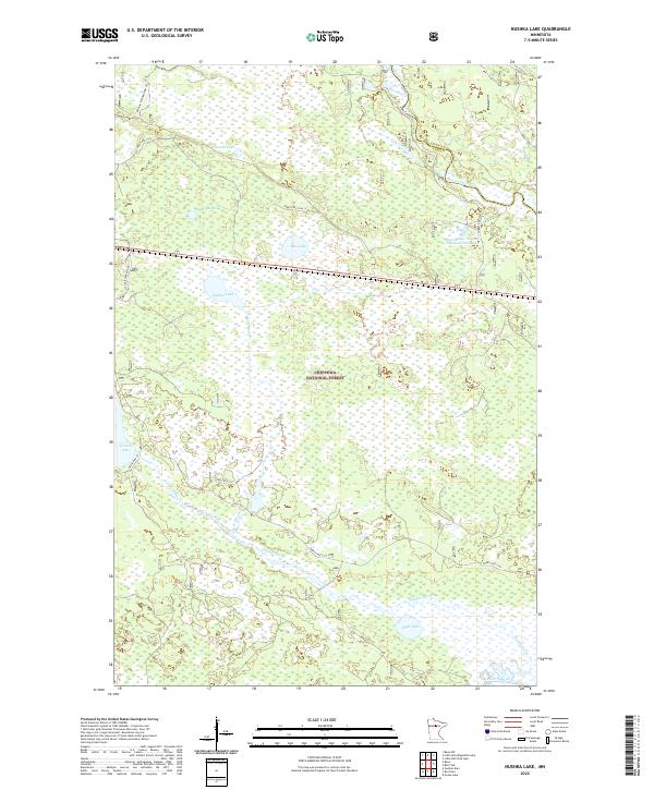 Nushka Lake topographic map thumbnail