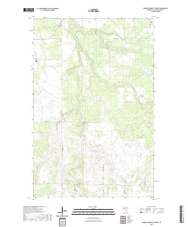 O'Brien Lookout Tower topographic map thumbnail