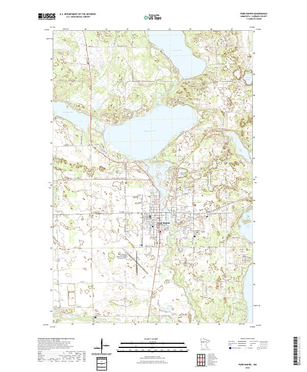 Park Rapids topographic map thumbnail