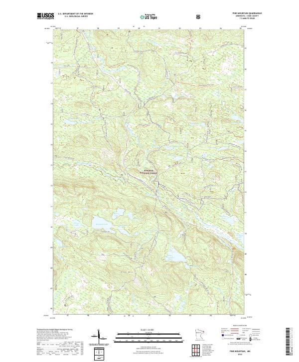 Pine Mountain 2022 topographic map thumbnail