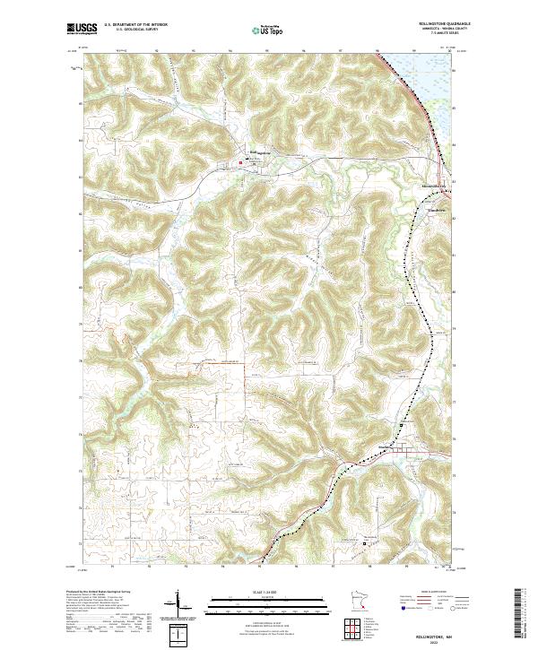 Rollingstone 2022 topographic map thumbnail