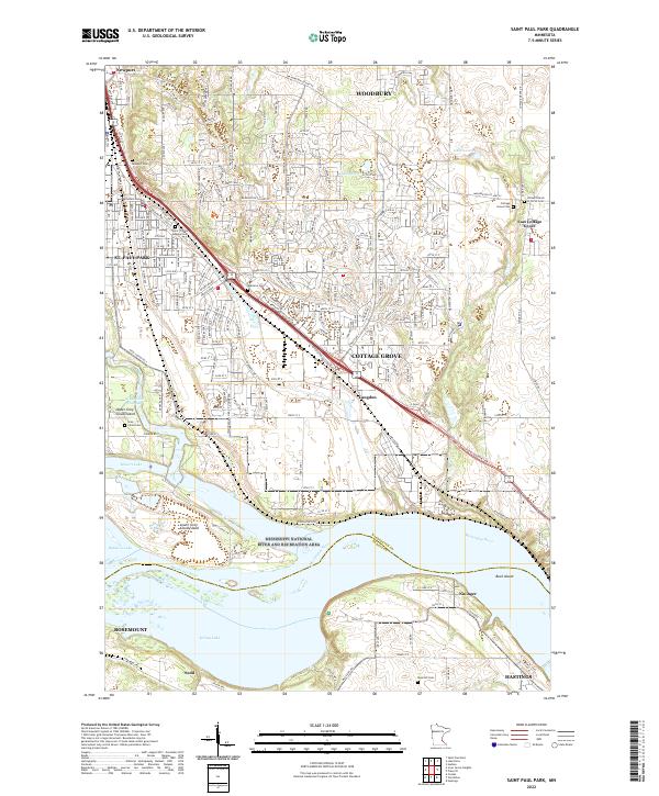 Saint Paul Park topographic map thumbnail