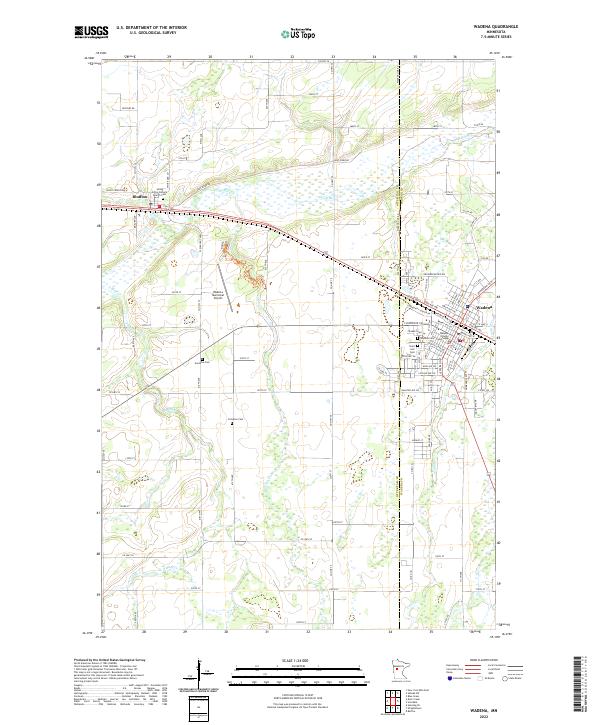 Wadena 2022 topographic map thumbnail