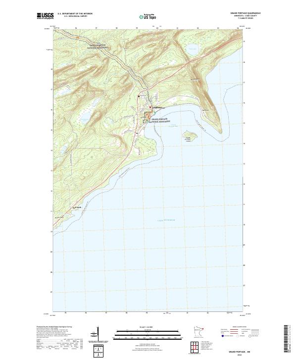Grand Portage topographic map thumbnail