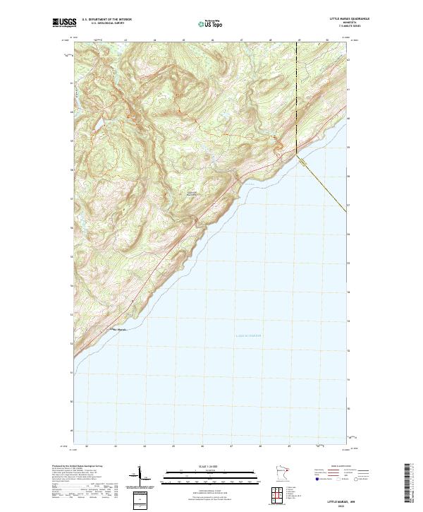 Little Marais topographic map thumbnail