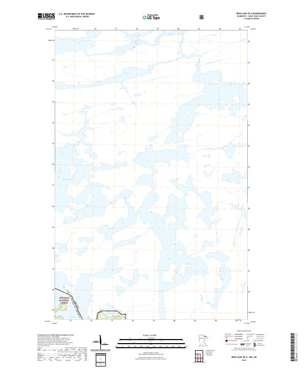 Iron Lake OE N topographic map thumbnail