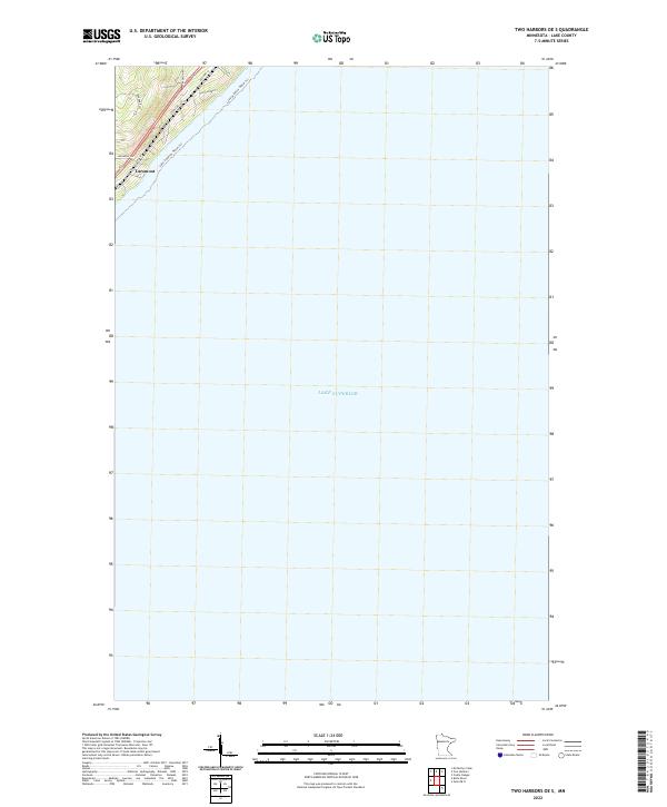Two Harbors OE S 2022 topographic map thumbnail