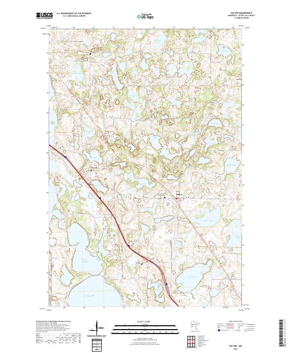 Dalton topographic map thumbnail
