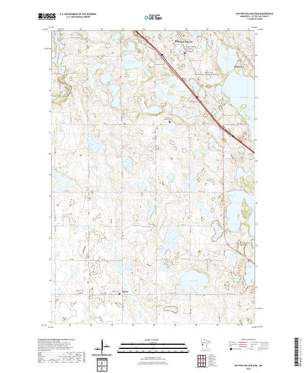 Dayton Hollow Dam topographic map thumbnail