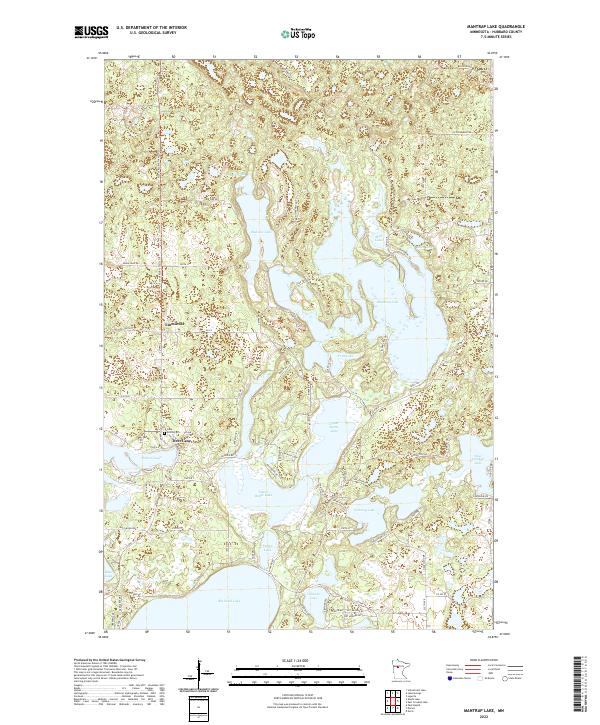 Mantrap Lake topographic map thumbnail