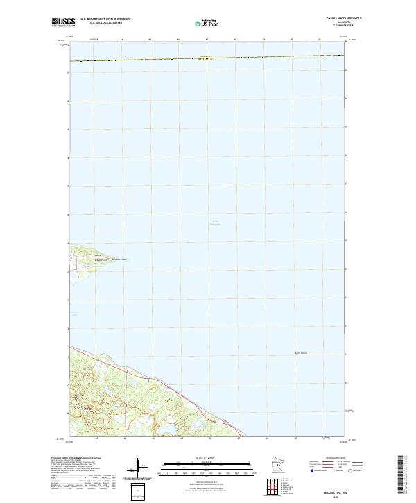 Onamia NW 2022 topographic map thumbnail