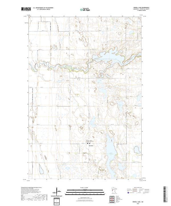 Orwell Lake topographic map thumbnail