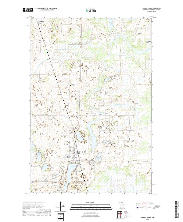Parkers Prairie topographic map thumbnail