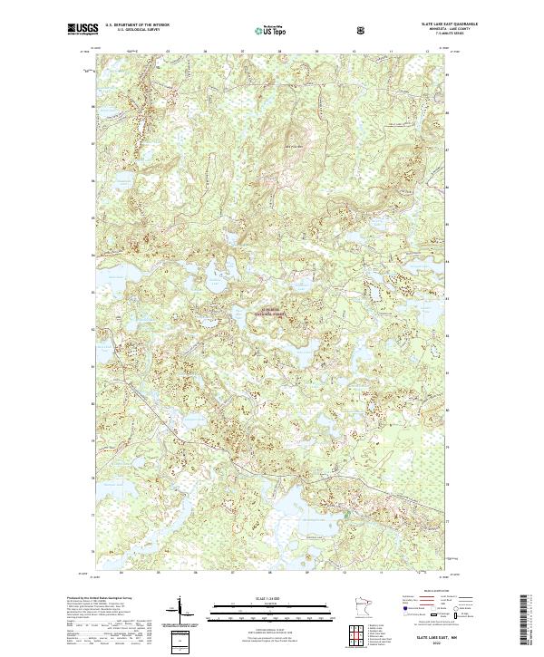 Slate Lake East topographic map thumbnail