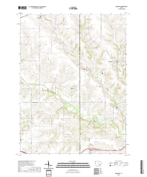 Abingdon topographic map thumbnail