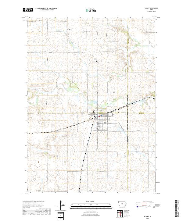 Ackley topographic map thumbnail
