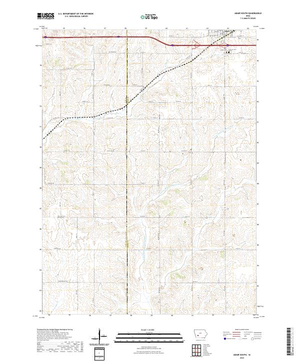 Adair South topographic map thumbnail