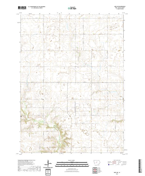 Adel NW topographic map thumbnail