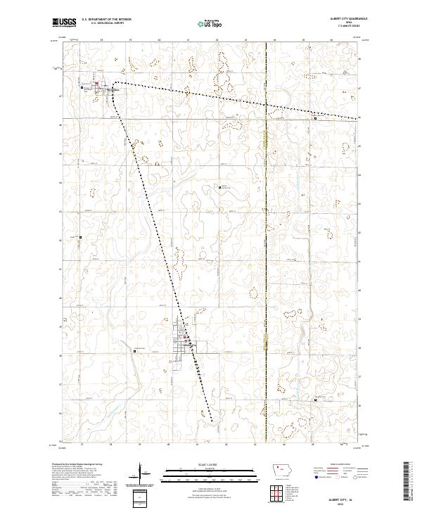 Albert City topographic map thumbnail
