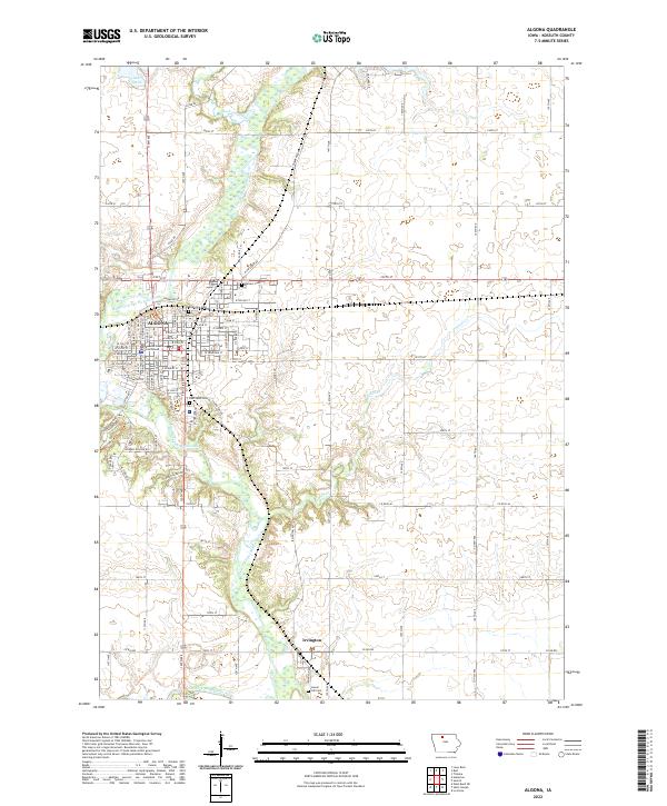 Algona topographic map thumbnail