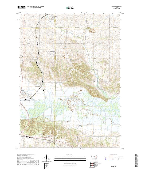 Amana topographic map thumbnail
