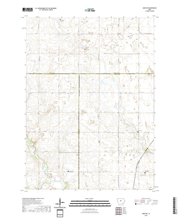 Ames NW topographic map thumbnail