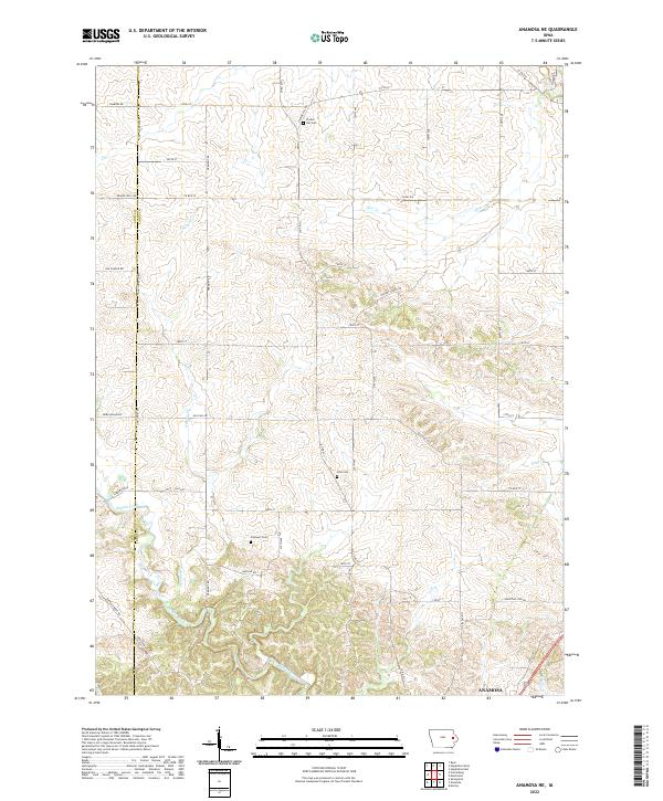 Anamosa NE topographic map thumbnail