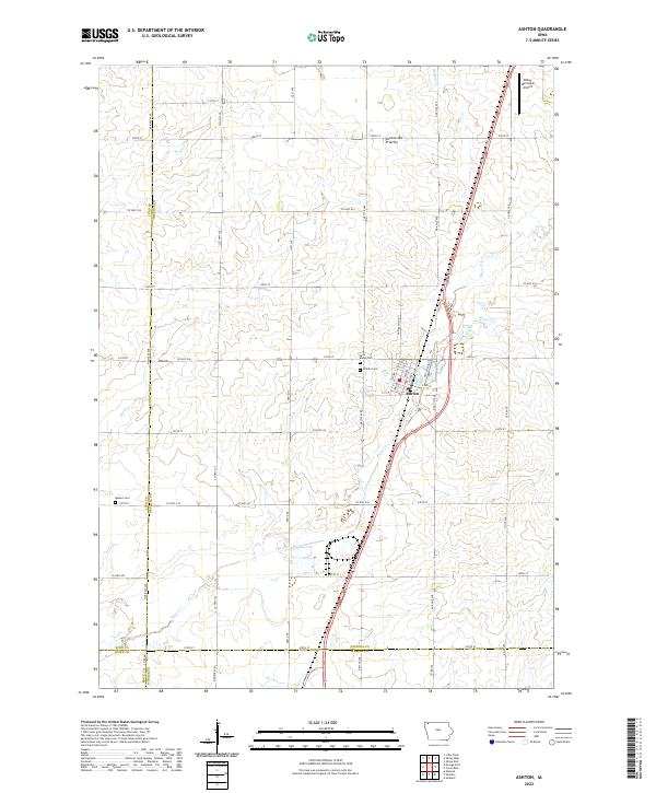 Ashton topographic map thumbnail