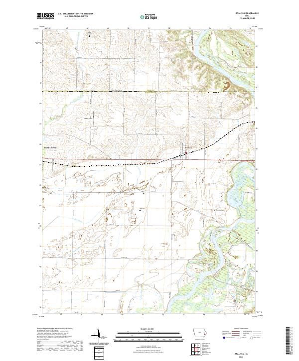 Atalissa topographic map thumbnail