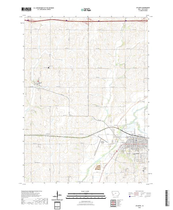 Atlantic topographic map thumbnail