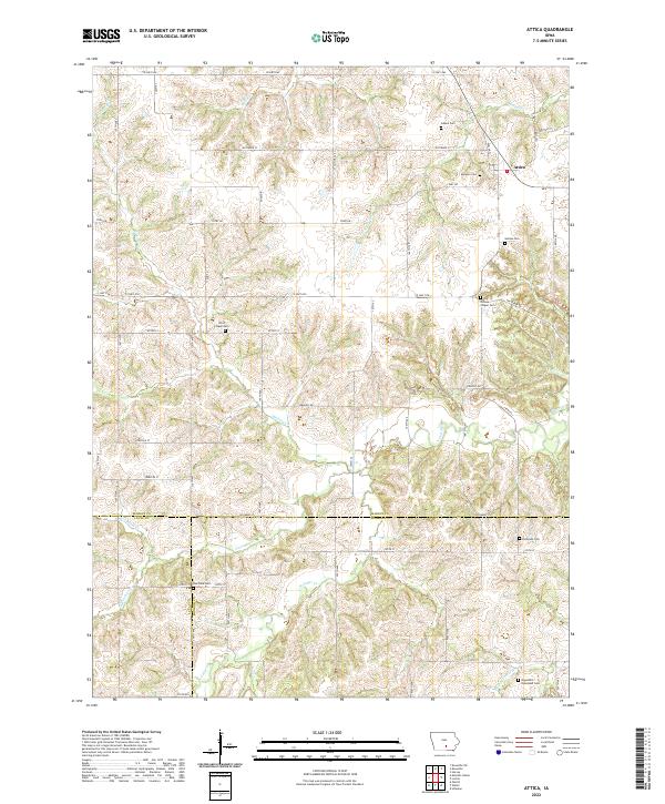Attica topographic map thumbnail