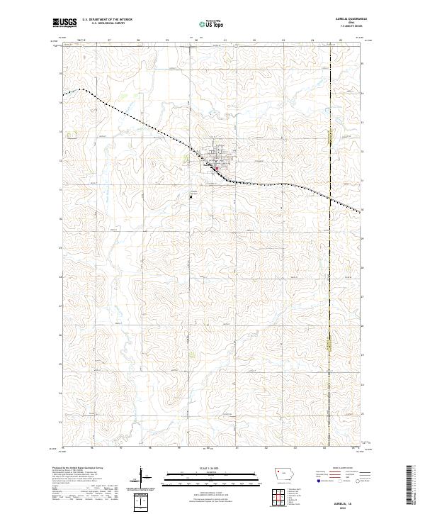 Aurelia topographic map thumbnail