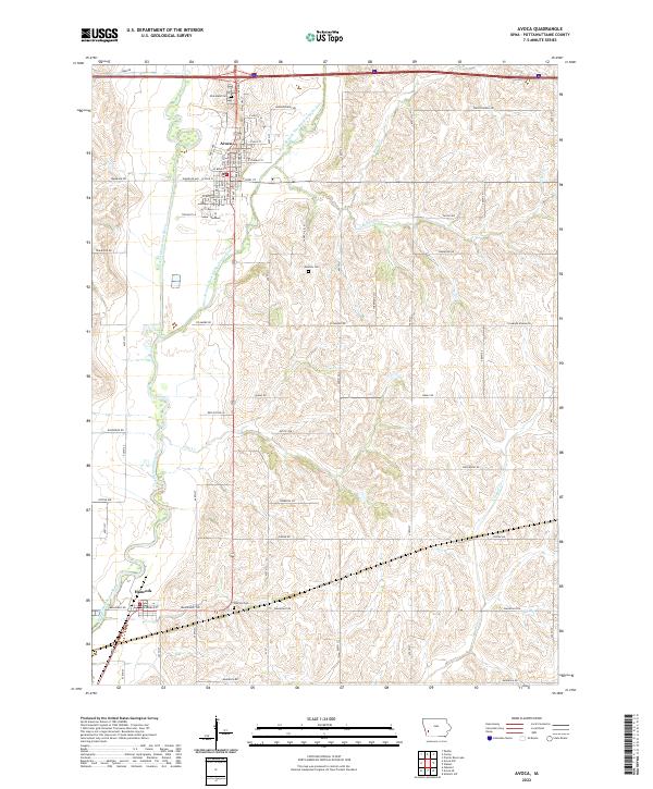 Avoca topographic map thumbnail