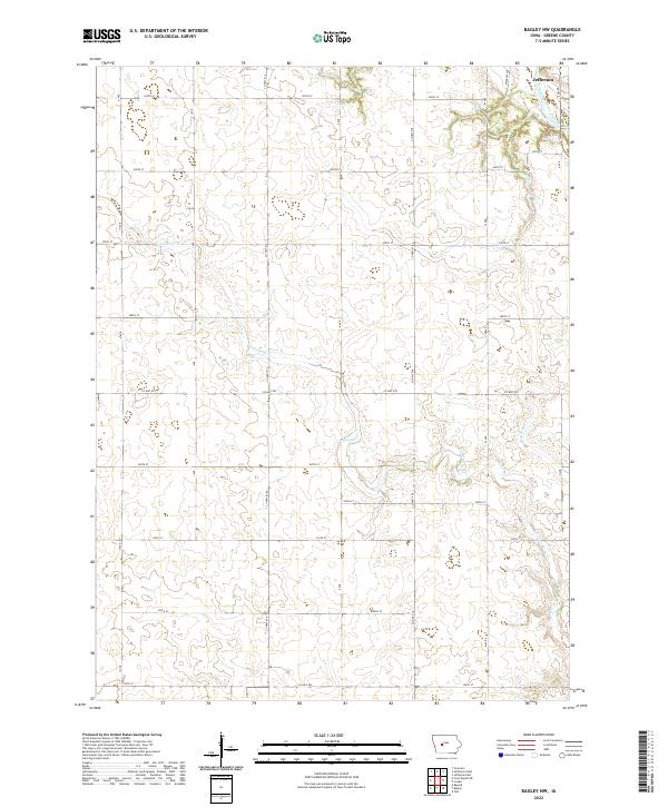Bagley NW topographic map thumbnail