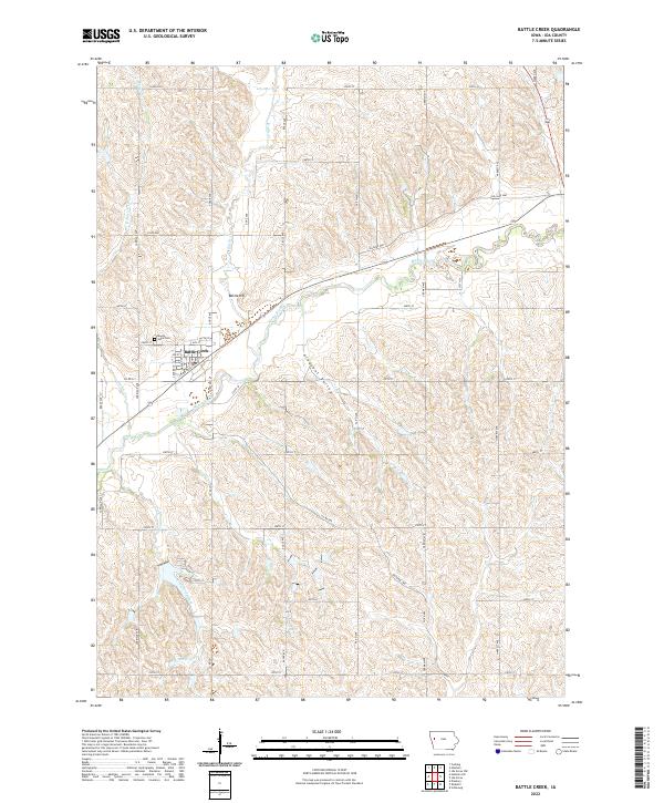 Battle Creek topographic map thumbnail