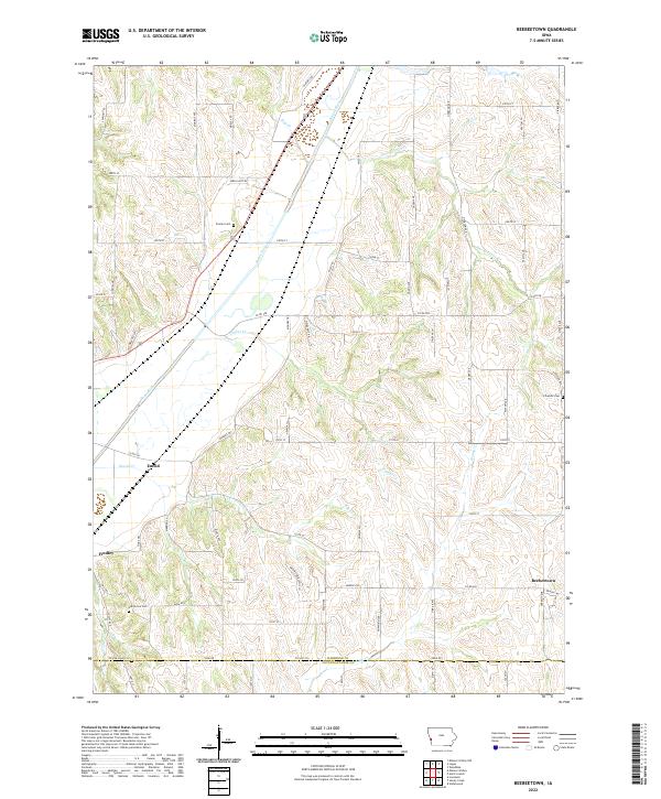 Beebeetown topographic map thumbnail
