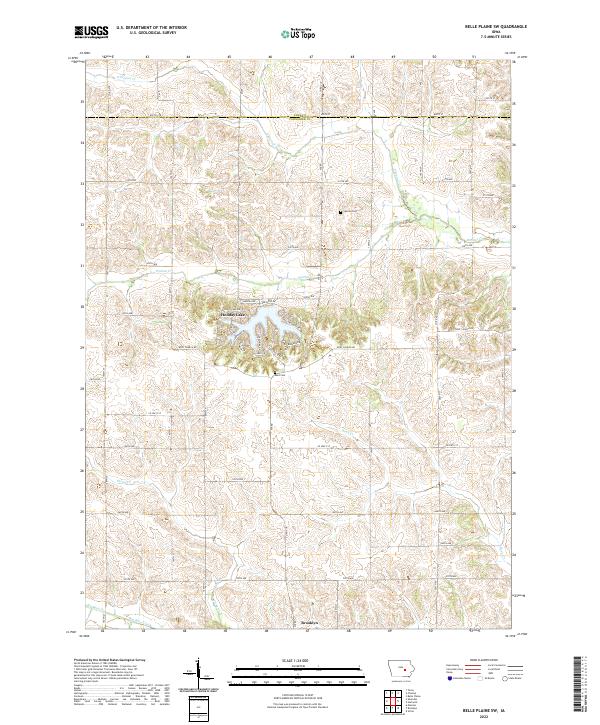 Belle Plaine SW topographic map thumbnail