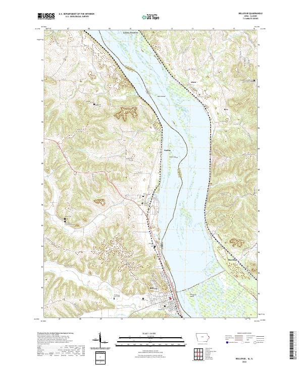 Bellevue topographic map thumbnail