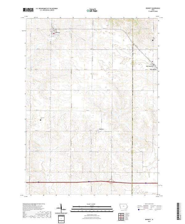 Bennett topographic map thumbnail