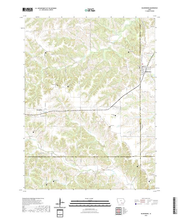 Blakesburg topographic map thumbnail