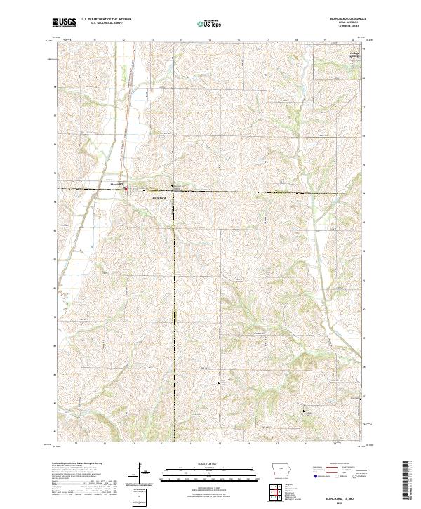 Blanchard topographic map thumbnail