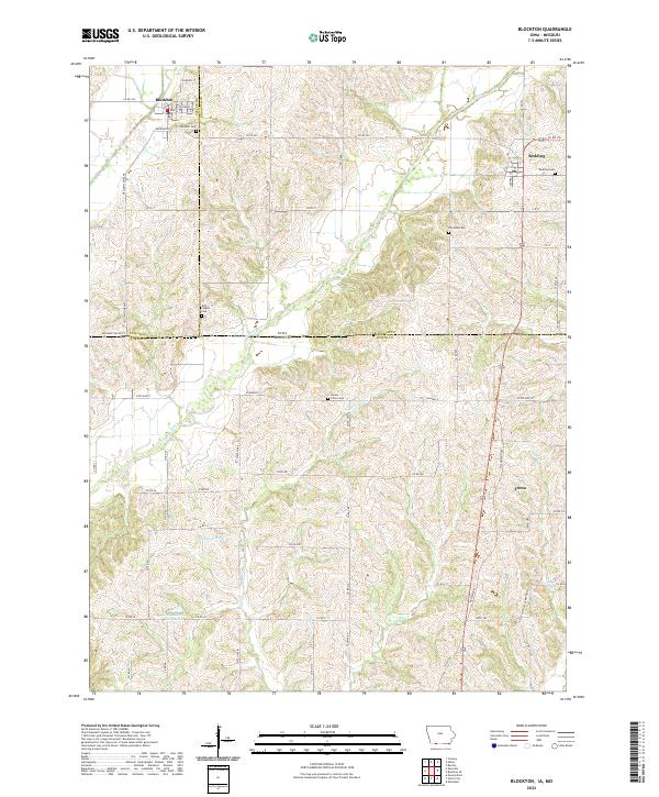 Blockton topographic map thumbnail