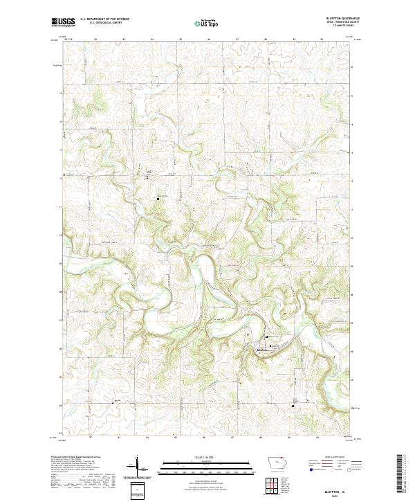Bluffton topographic map thumbnail