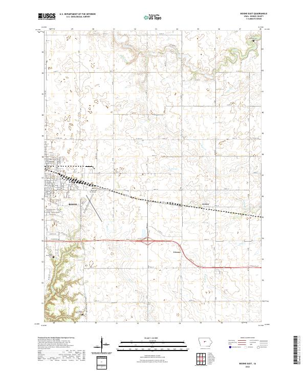Boone East topographic map thumbnail