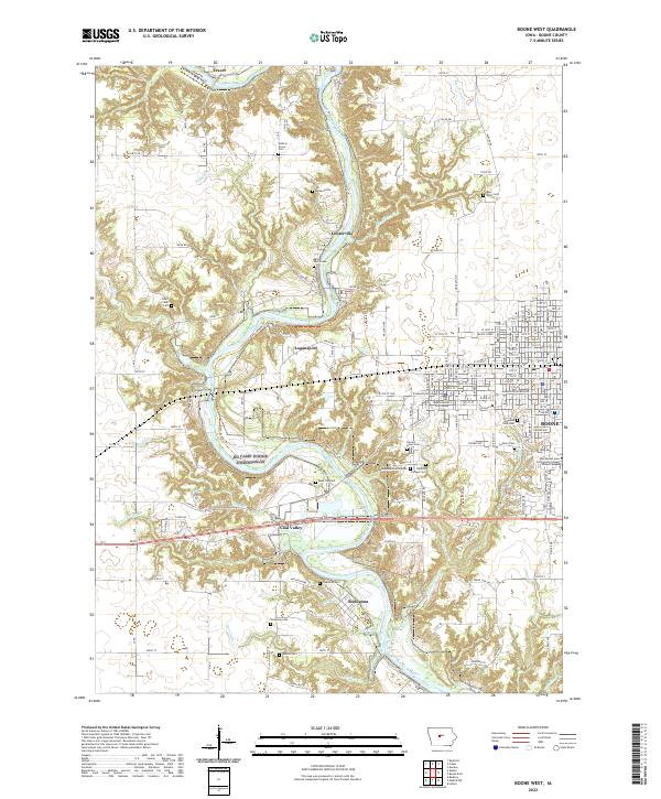 Boone West topographic map thumbnail